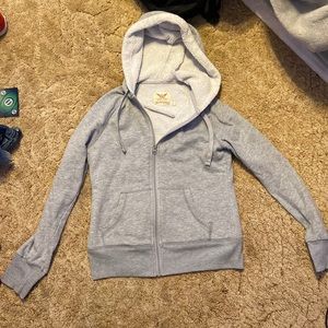 Faded Glory gray/ white on inside zip up